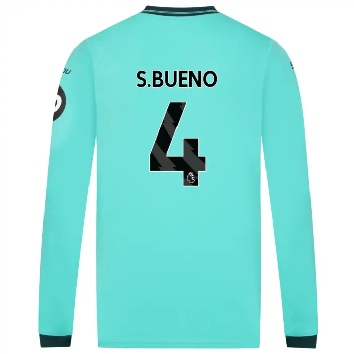 Wolverhampton Wanderers Kits Shop | 2025-26 Wolves Away Shirt – Adult – LS S.BUENO 4 Wolves Jerseys and Gear